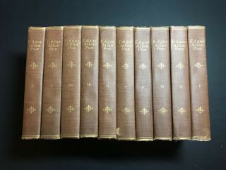 Complete Of Edgar Allan Poe - 1902 - Ltd Raven Ed,  Antq.  H/c Books - 10 Vols