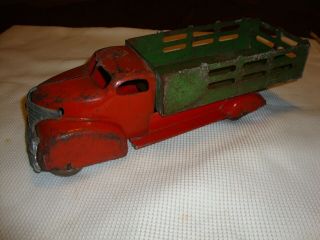Vintage Marx Pressed Steel Stake Bed Truck 14 Inches 1940 " S