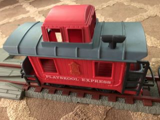 Vintage 1988 Fisher Price LG Playskool Express Train Green Engine Set 4