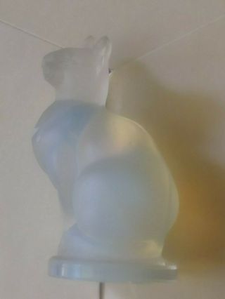 Vintage Sabino France Art Glass Opalescent Cat Figurine Small 1 7/8 " Signed Exc