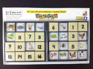 Educational Insights Fun Thinkers Funthinkers Match - Frame Tile Picture Game Vntg
