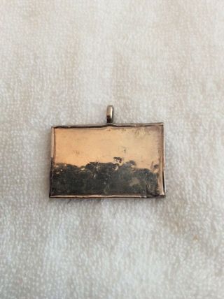 Vintage Handmade Sterling Silver (925) Pendant with 3 Cent Stamp of Puerto Rico 2