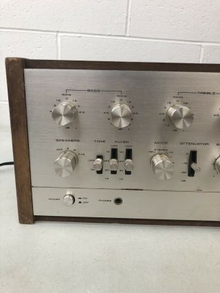 PIONEER SA - 9900 integrated amplifier Wood Case Parts Only Read Powers On Estate 2