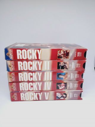 The Rocky Anthology Vhs 1995 5 Tape Set Sylvester Stallone Talia Shire Vintage