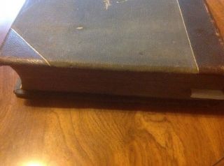 Antique 1890 Gilt Brown Leather Hardcover Ridpath ' s History of the World Vol.  II 5