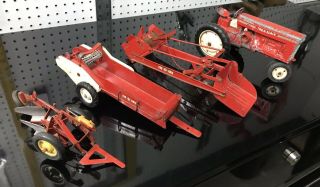Tru - Scale Vintage 1960’s Tractor,  Loader,  Plow,  Manure Spreader