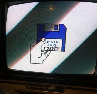 Commodore Amiga 1000 Computer,  Booted to Kick Start Screen 10