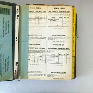 Vintage Chevrolet Truck Data Book January 1970 Second Revision Hard Binder