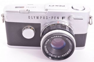 Olympus PEN - FT body with F.  Zuiko Auto - S 38mm F 1.  8 Lens,  battery 200745 3