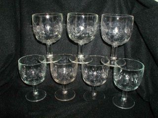 7 Vintage Bartlett Collins 16 Oz Thumbprint Beer Glasses Schooner Goblets