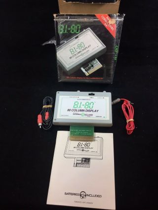 Batteries Bi - 80 - 80 Column Adapter For Commodore C64 Computer W Box,