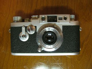 Leica Iiig Camera,  W/5cm - 3.  5 Leitz Elmar Plus Case,  As/is