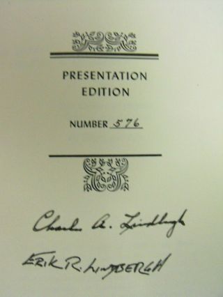 THE SPIRIT OF SAINT LOUIS PRESENTATION EDITION SIGNED BY CHARLES LINDBERGH 2