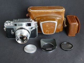 Konica Iiia Rangefinder Camera With 50mm F/1.  8 Lens,