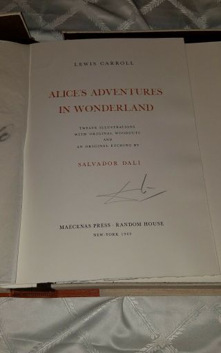 ALICE’S ADVENTURES IN WONDERLAND Salvador Dali Lewis Carroll 634 Folio Society 9