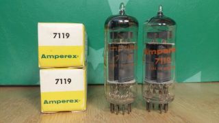 Amperex 7119 E182cc Nos Nib Pinch Waist D - Getter 1959 Vacuum Tubes