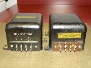 Pair,  Western Electric 201a Input Transformers,  1920s,  For Tube Amplifier