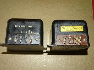 Pair,  Western Electric 201A INPUT Transformers,  1920s,  for Tube Amplifier 3