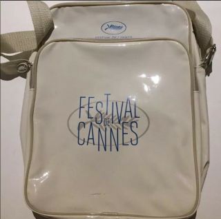 Cannes Film Festival Vinyl Zip Tote Bag - Vintage 2014 Travel Purse