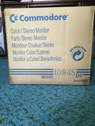 Commodore Color Monitor 1084S - D2,  Power Cable,  Monitor Cable 6