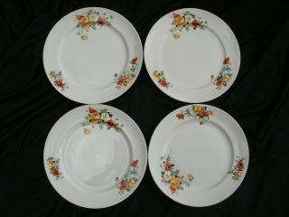 Four Vintage Homer Laughlin Ivora Dinner Plates In