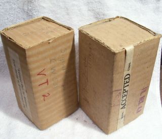 Matched Western Electric VT - 2 / 205B Triodes in Boxes Strong Emission 7