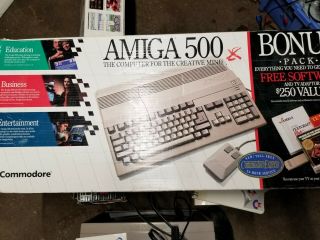 NTSC Amiga 500 computer great with mouse,  A501 ram expansion and power 5