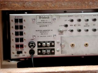 McIntosh C - 11 Telefunken 12AX7 / ECC83 Tube Stereo Pre - Amp C22 C11 Preamplifier 5
