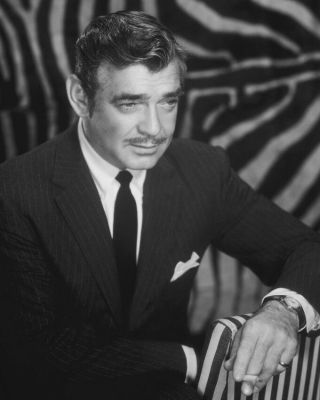 Clark Gable Handsome Vintage B/w Portrait Smoking Cigarette 8x10 Photo