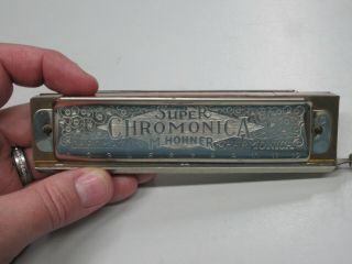 Vintage Hohner Chromonica 270 " C " Harmonica With Case,  Made In Germany