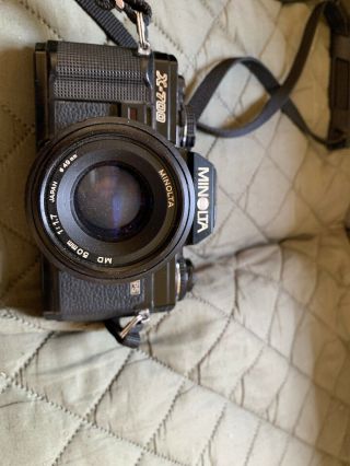 Vintage Minolta X - 700 Camera W/ Md 50mm 1:1.  7 Lens