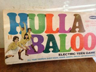 Vintage Remco Hullabaloo Board Game Based On Tv Show 1965 12 Records 2 Probes