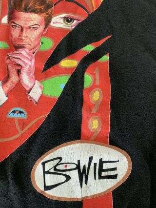 VIntage David Bowie SOUND,  VISION 1990 Concert Tour Shirt L Brockum One Owner 3