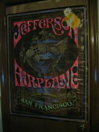 Vintage Jefferson Airplane Fillmore Auditorium San Fran Promo Poster
