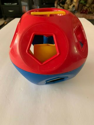 Vintage Red & Blue Tupperware Toy Shape O Ball Sorter All 10 Shapes