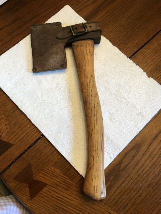 Vintage Norlund Hatchet With Leather Cover