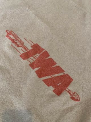 Vintage Twa Airlines Passenger Wool Blanket Twa With Arrow Nocturne 42x48