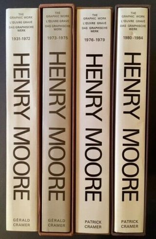 Ed Gerald Cramer / Henry Moore The Graphic Work Complete In 4 Vols 1st Ed 1980