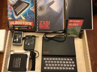 Sinclair Zx81 England 1982,  16k Ram Module,  Power Charger,  Cables,  Books & Box