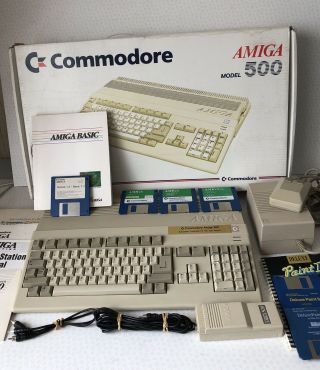 Commodore Amiga 500 Boxed European Computer Of Year Samsung Red Led