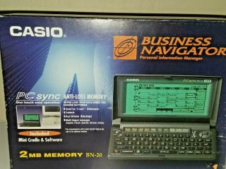 Vintage 1997 Casio Business Navigator Bn - 20