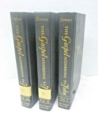 Vtg The Gospel According To John Commentary By Oliver B.  Greene 3 Volume Set