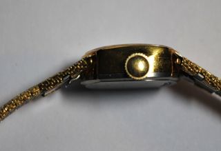 Vintage Longines Ladies Gold Tone Mesh 17 Jewel Swiss Watch w 5602 Movement 6