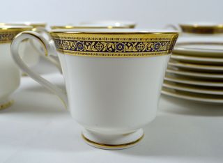 7 Vintage 1973 Royal Doulton HARLOW Fine China Tea Cups & Saucers H5034 England 4