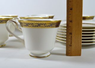 7 Vintage 1973 Royal Doulton HARLOW Fine China Tea Cups & Saucers H5034 England 5