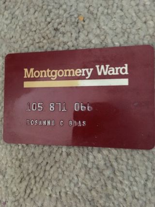 Vintage Expired Montgomery Ward Credit Card Retro Rare