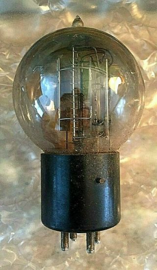 Western Electric 205D Vacuum Tube Good Getter / Dark Shiny Good Continuity 2