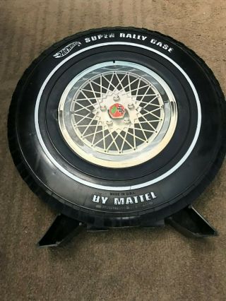 Vintage 1968 Hot Wheels Rally Case Whitewall Wire Wheel Mattel Car Holder