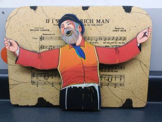 Vintage Fiddler On The Roof " If I Was A Rich Man " Wood Art Picture