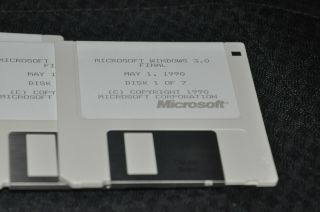 Vintage Microsoft Windows 3.  0 For Dos Pre Release Ship World Wide